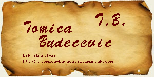 Tomica Budečević vizit kartica